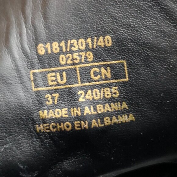 Zara Basic Ladies Size 37 (approx. 6-6.5 US) Black Leather Ankle Boots - Picture 8 of 10